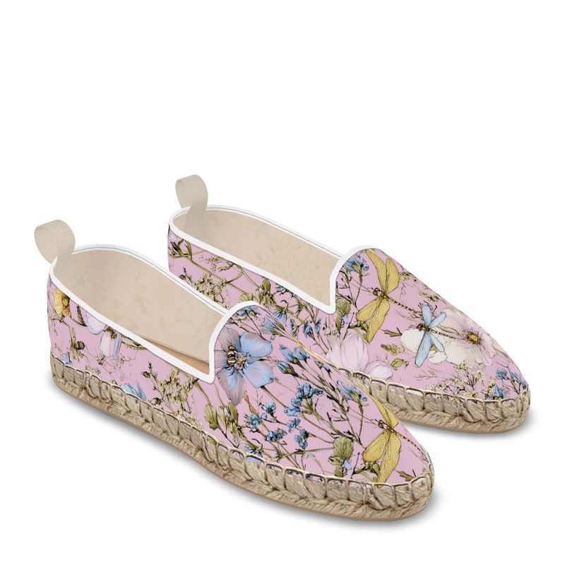 Dragonfly Blush Espadrilles  by LOOVE LIFE