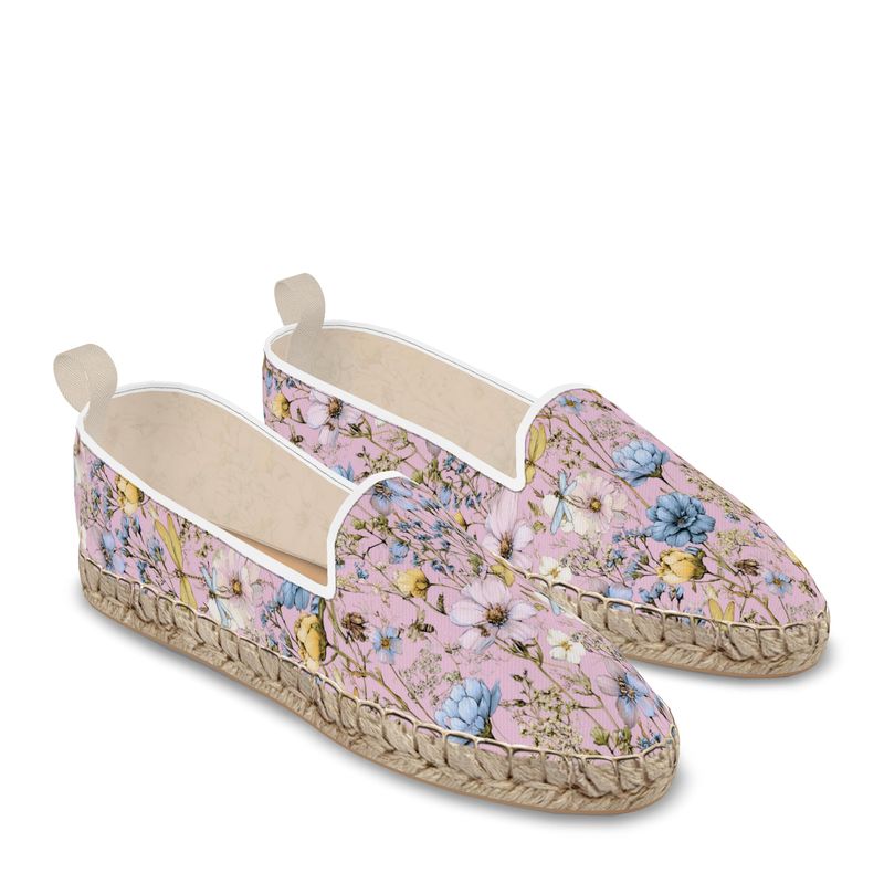 Dragonfly Blush Espadrilles  by LOOVE LIFE