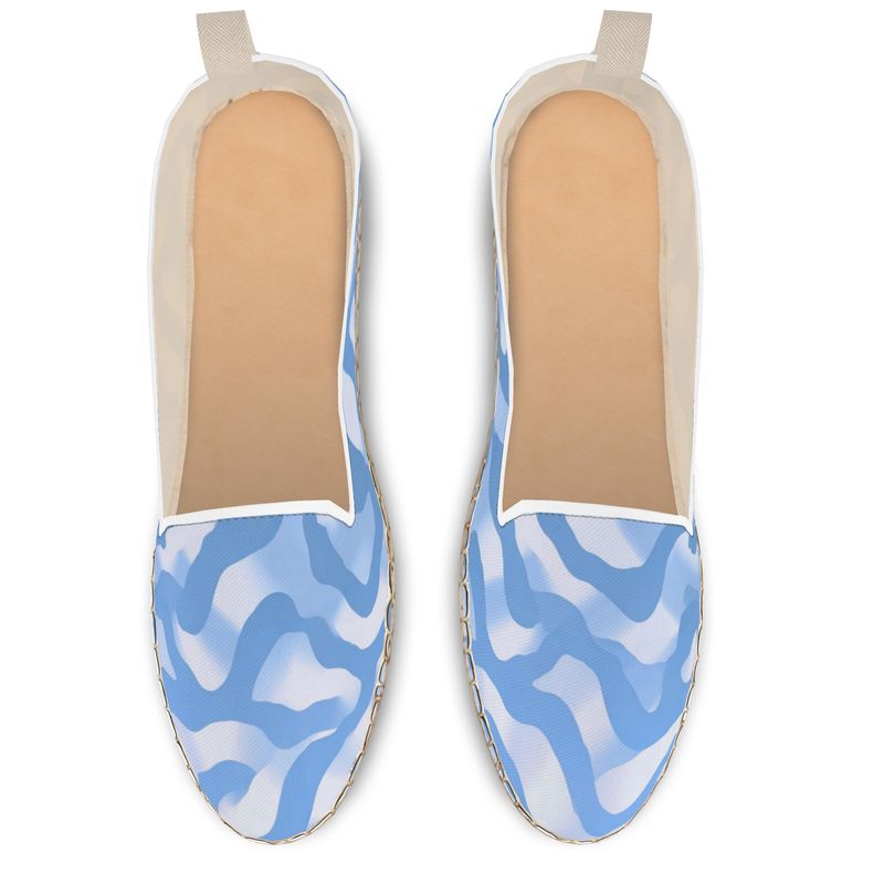Azure Blue Loafer Espadrilles by LOOVE LIFE
