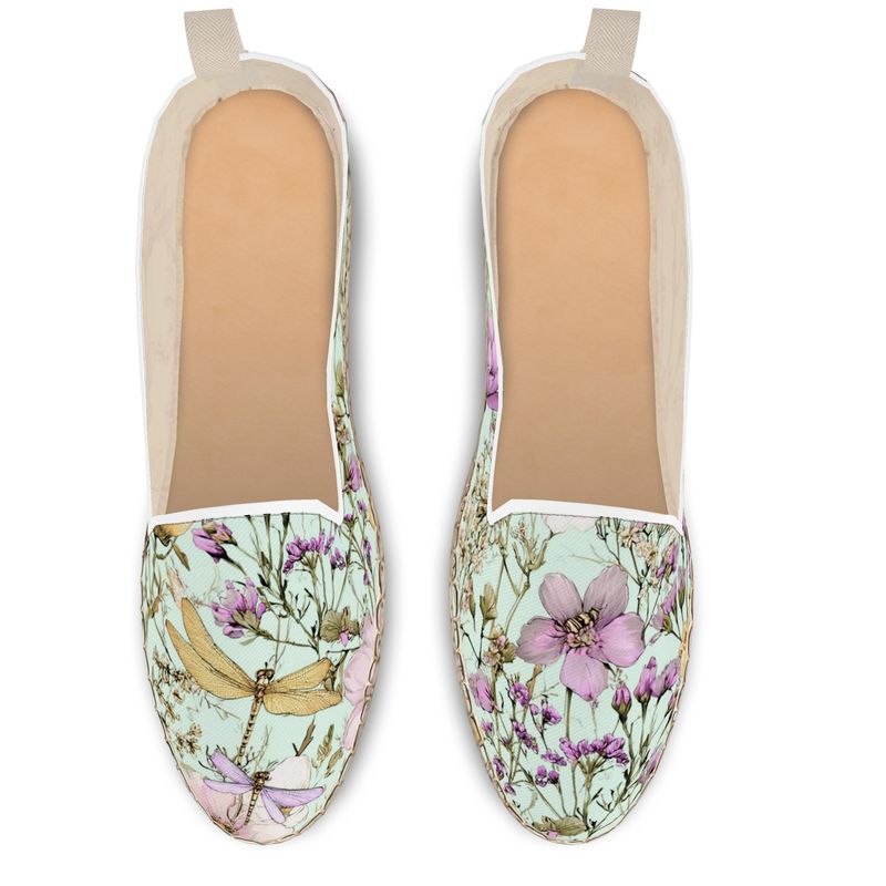 Dragonfly Mint Loafer Espadrilles