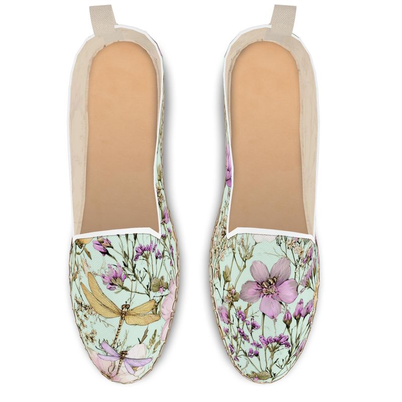 Dragonfly Mint Loafer Espadrilles