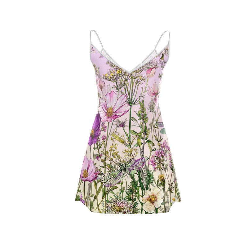 Dragonfly Garden Mini Silk Dress