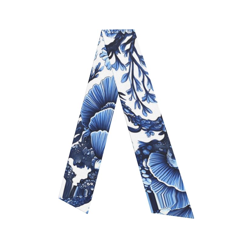 Coral Reverie Silk Hair Scarf