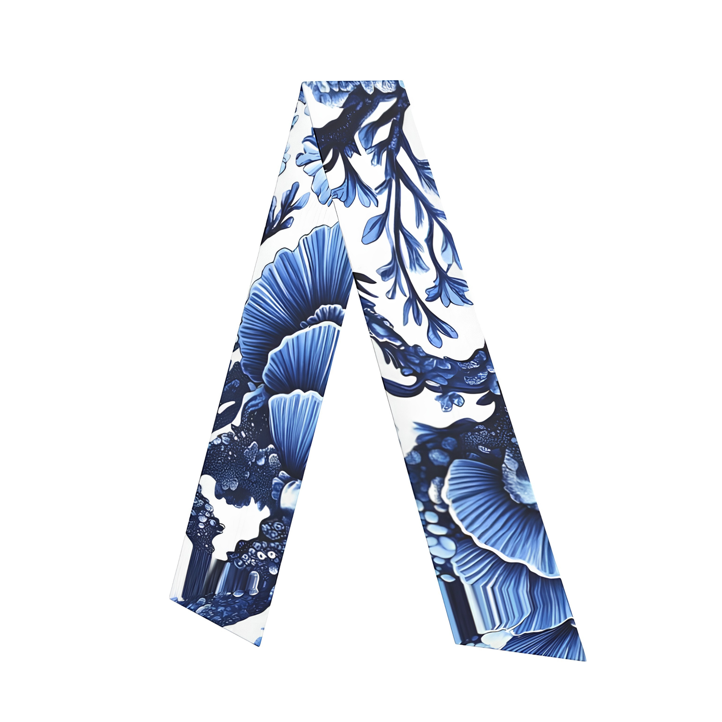 Coral Reverie Silk Hair Scarf