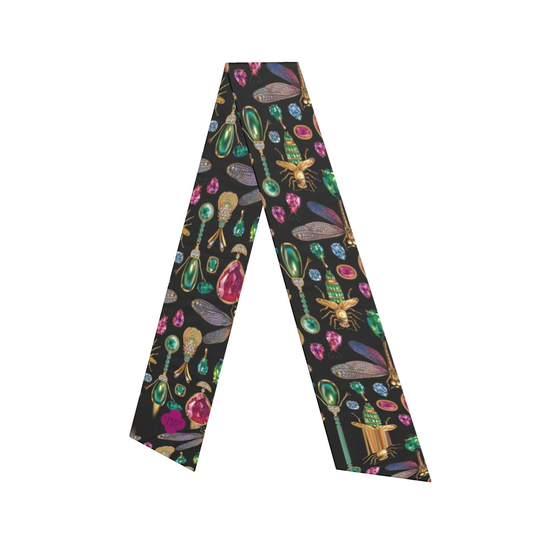Jewel Noir - Silk Hair Scarf