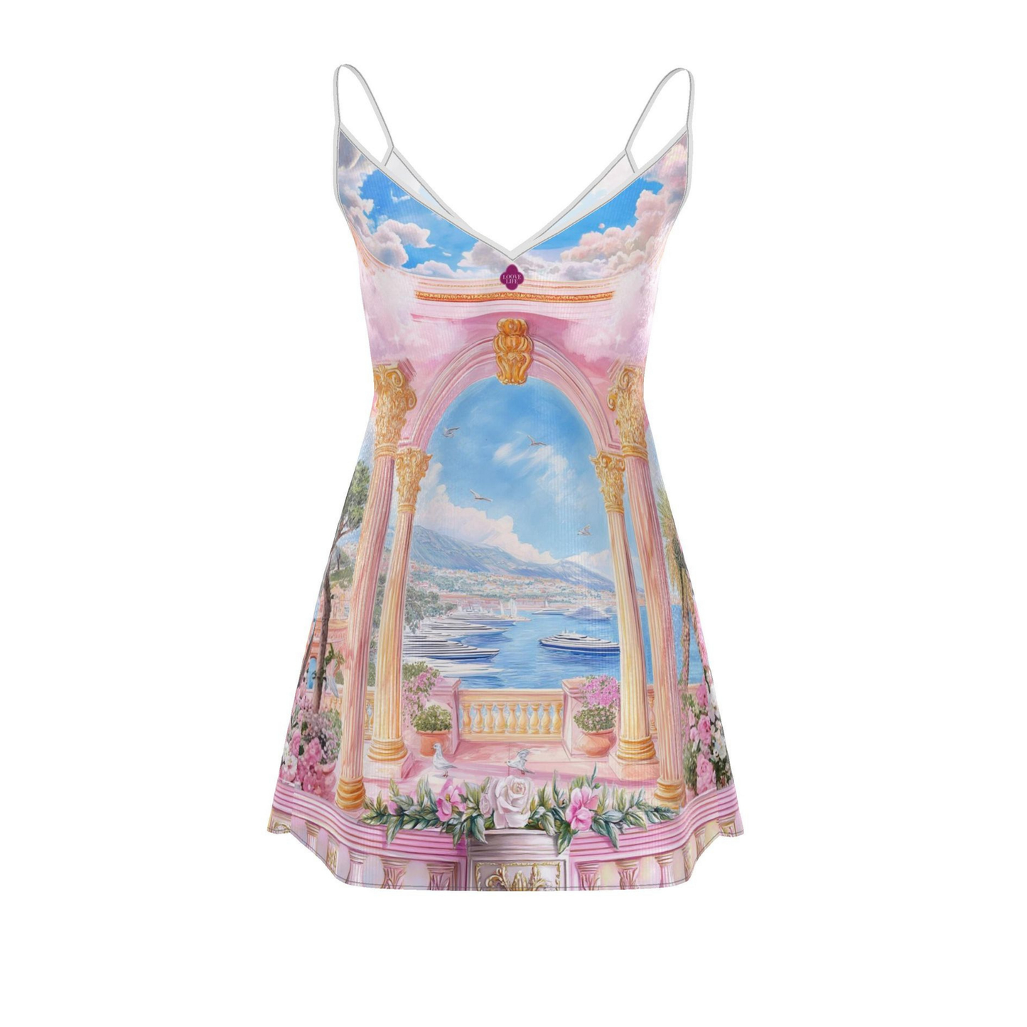 Monaco Riviera- Mini Silk  Dress