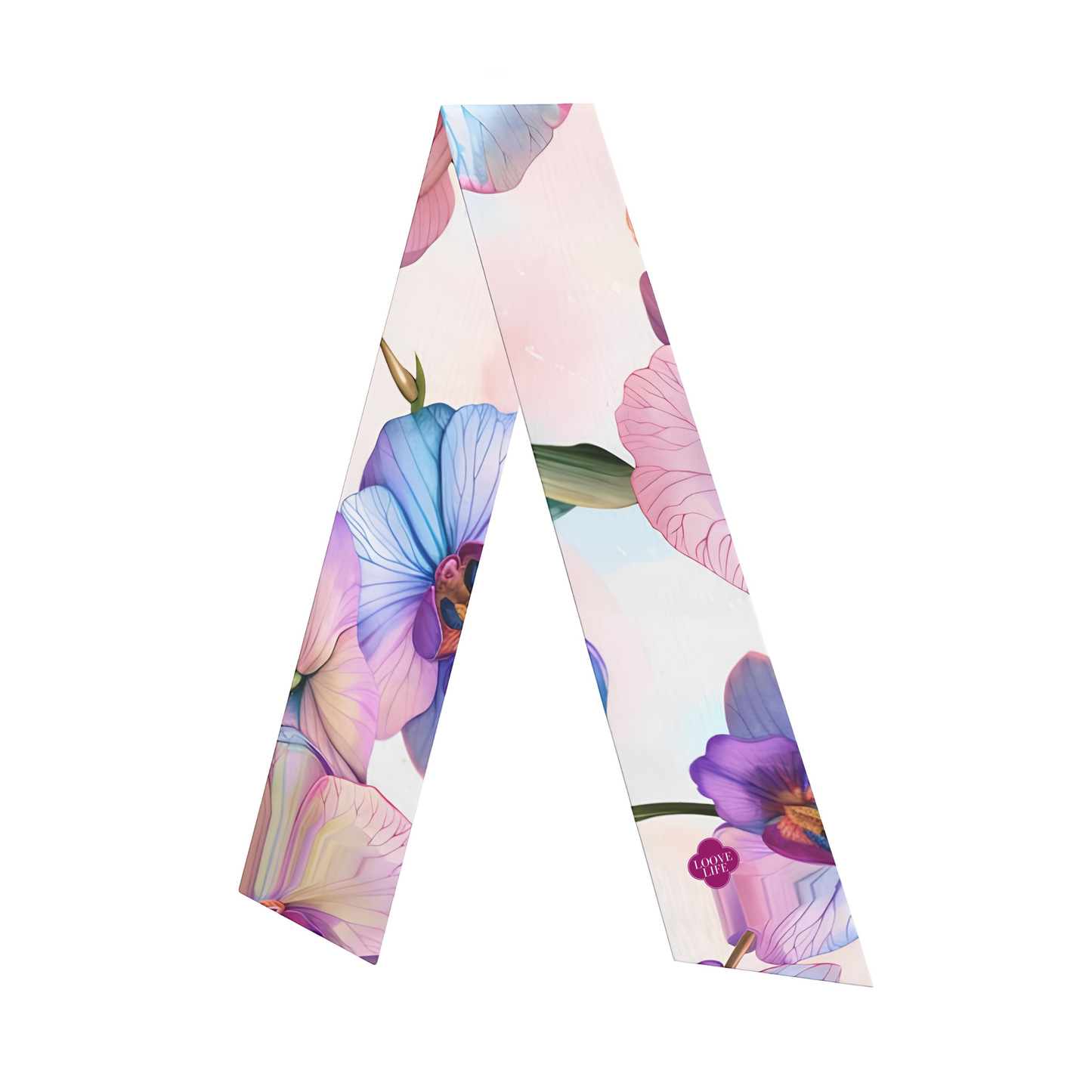 Orchid Bloom - Silk Hair Scarf