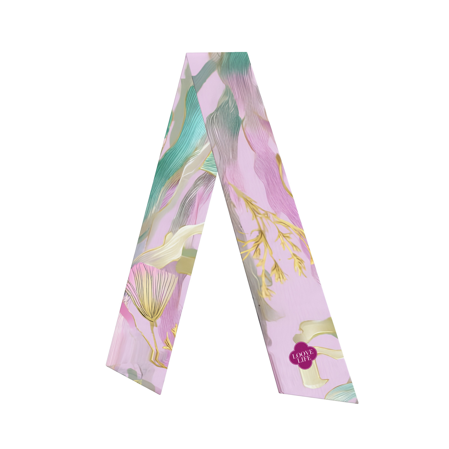 Seahorse Dream — Designer Print Silk Hair Scarf