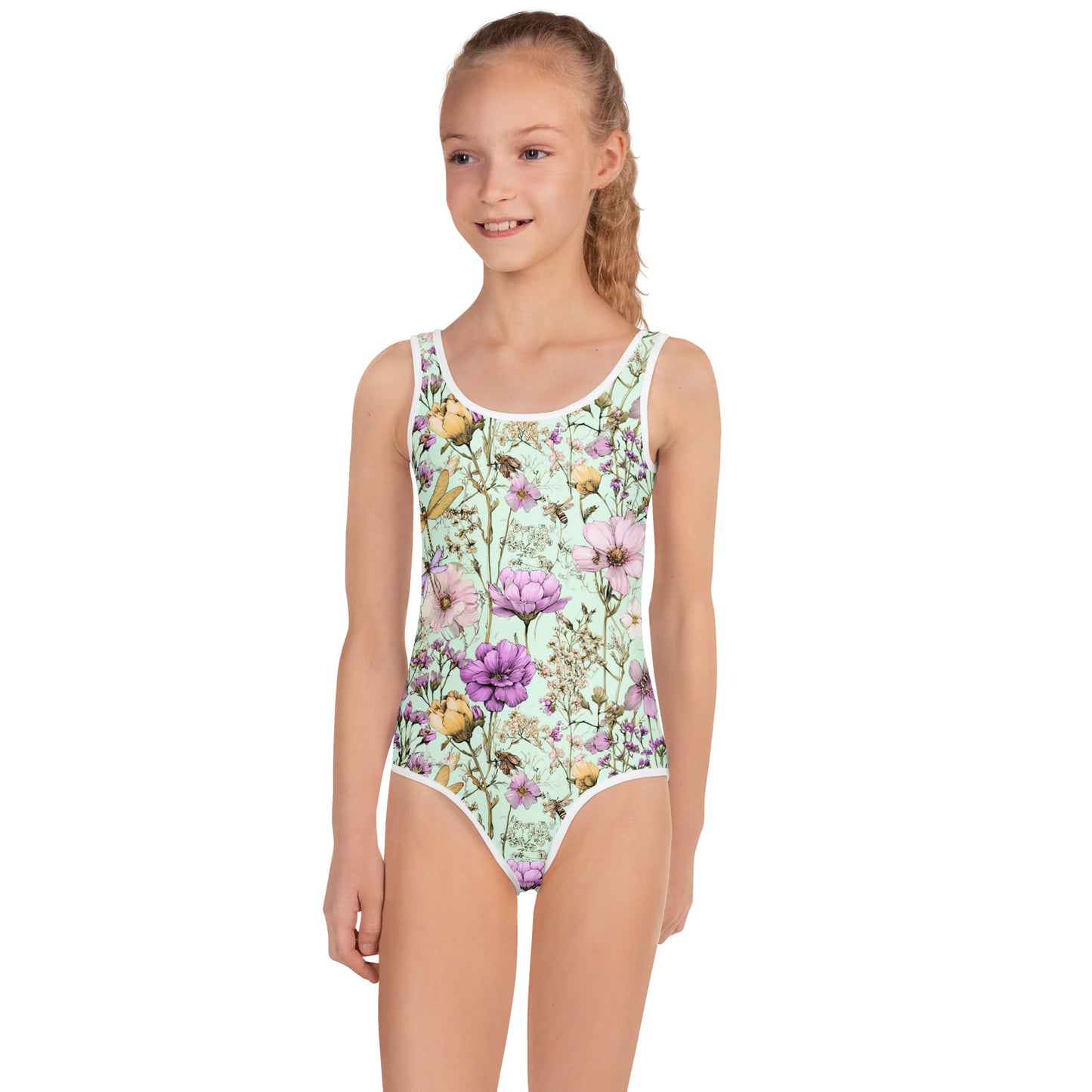 Dragonfly Mint Kids Swimsuit