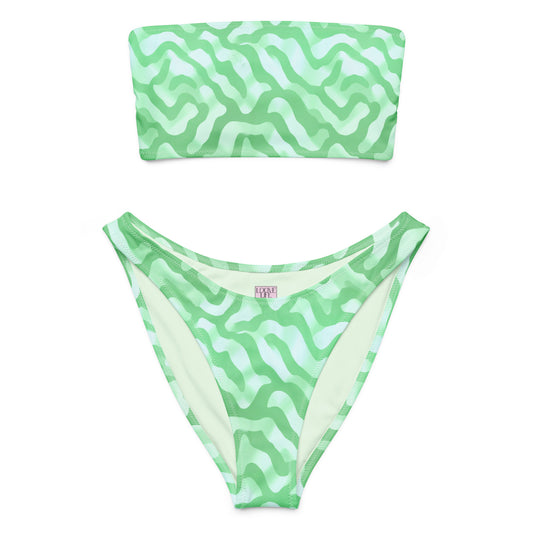 Azure Escape Bandeau Bikini Set