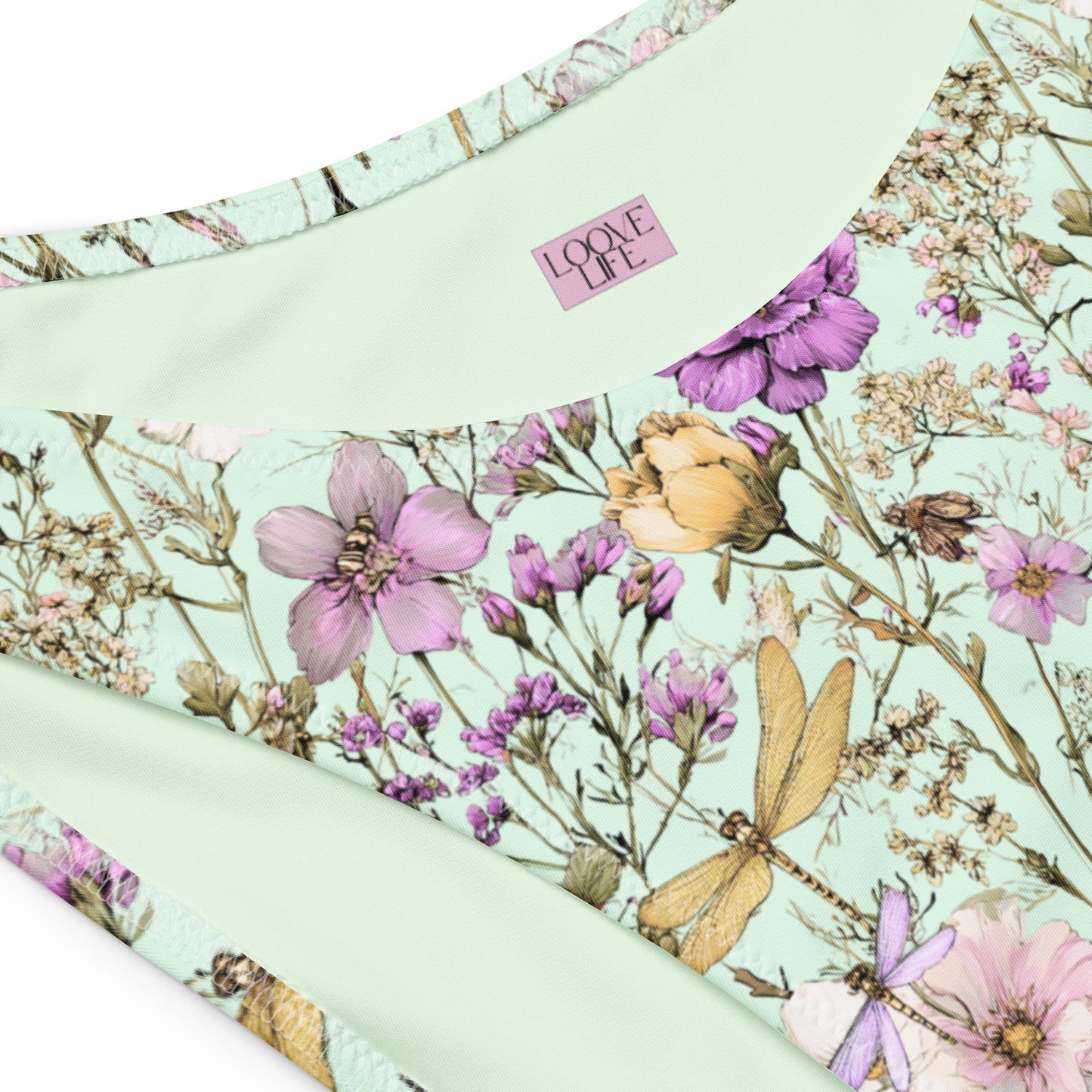 Dragonfly Mint Bandeau Bikini Set