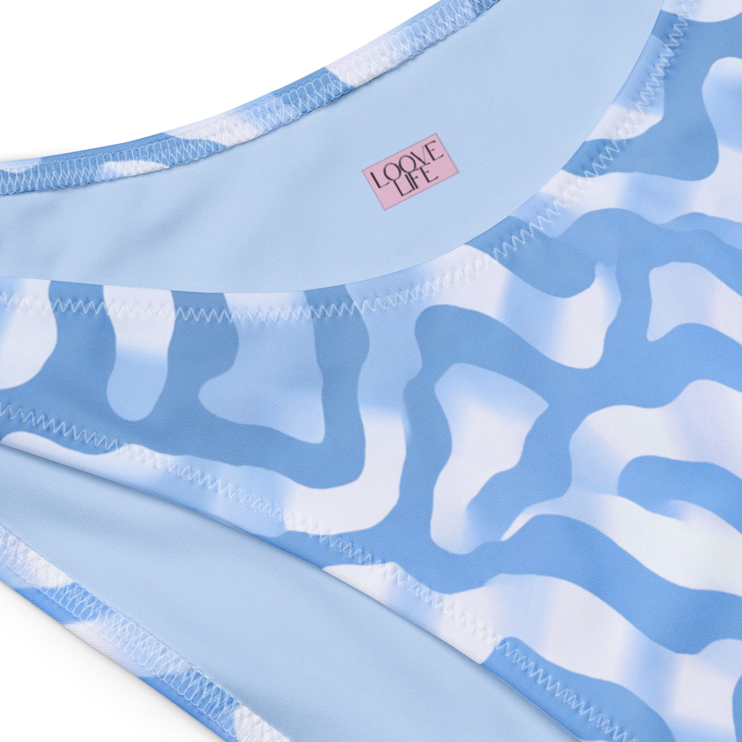 Azure Blue Bandeau Bikini Set