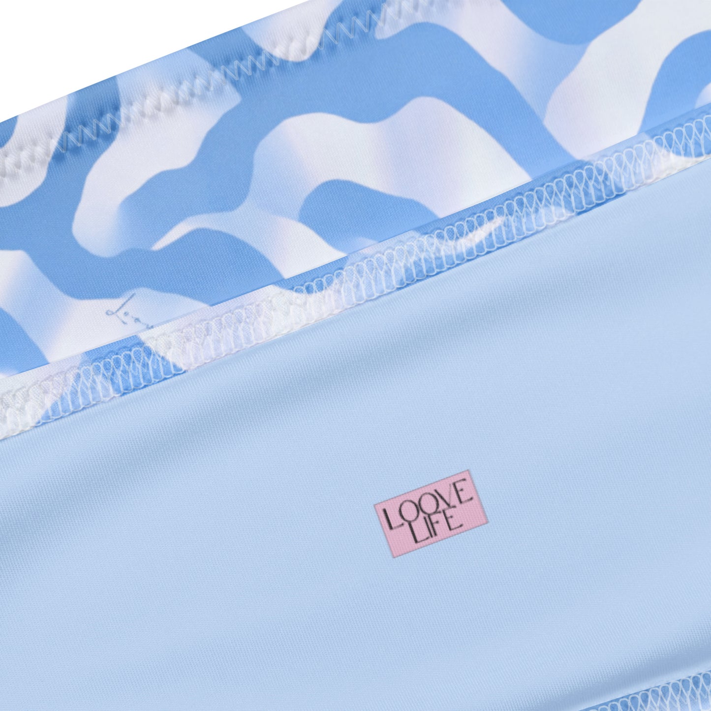 Azure Blue Bandeau Bikini Set