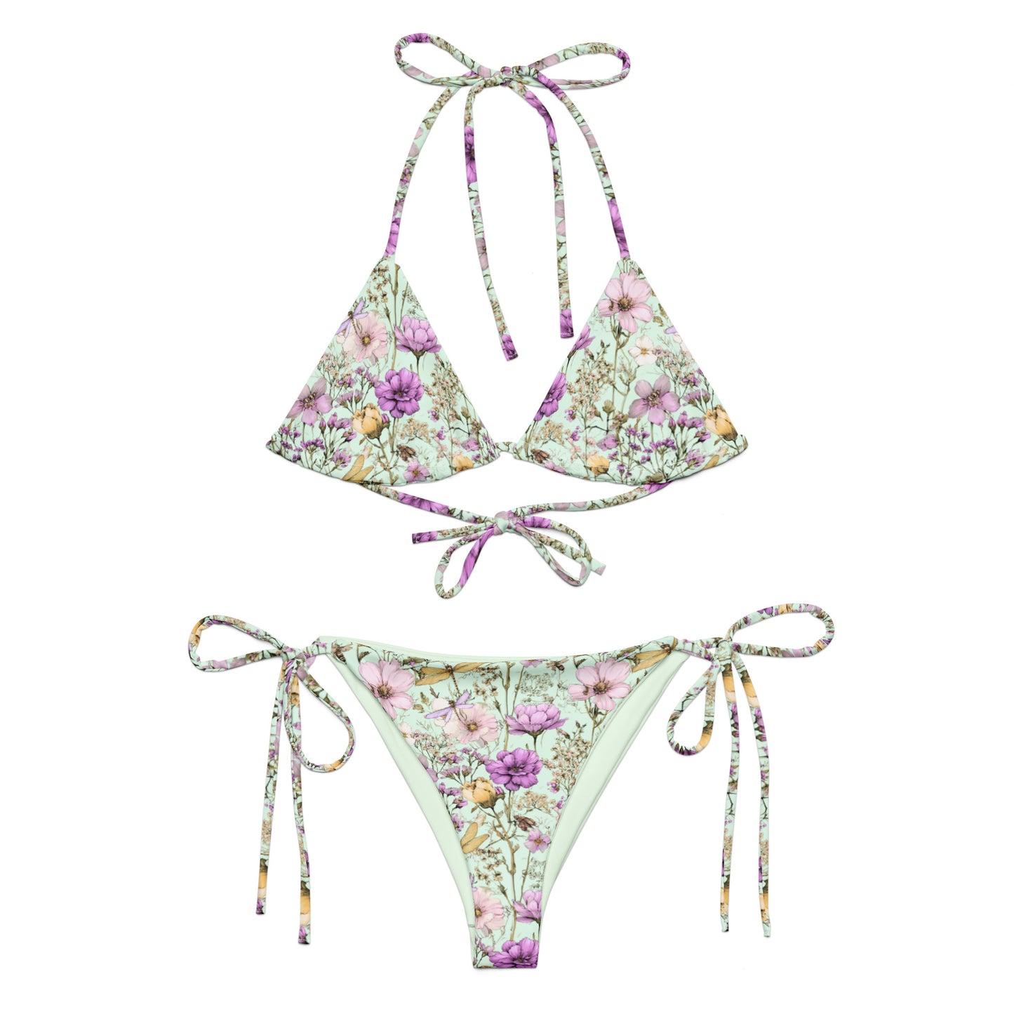Dragonfly Mint String Bikini Set