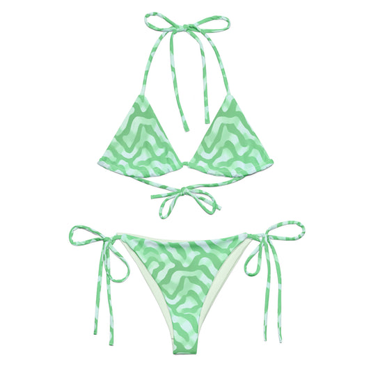 Azure Escape String Bikini Set