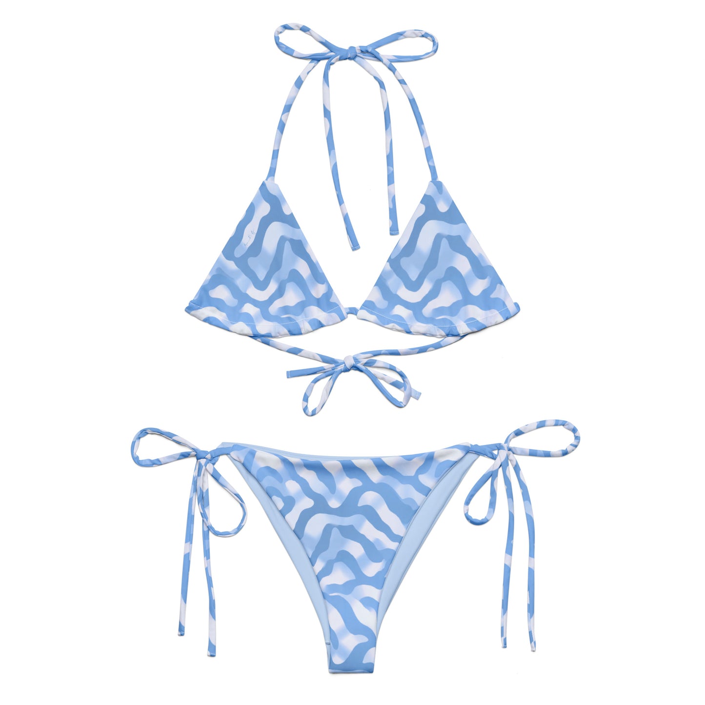 Azure Blue String Bikini Set