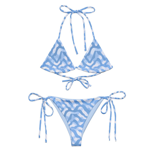 Azure Blue String Bikini Set