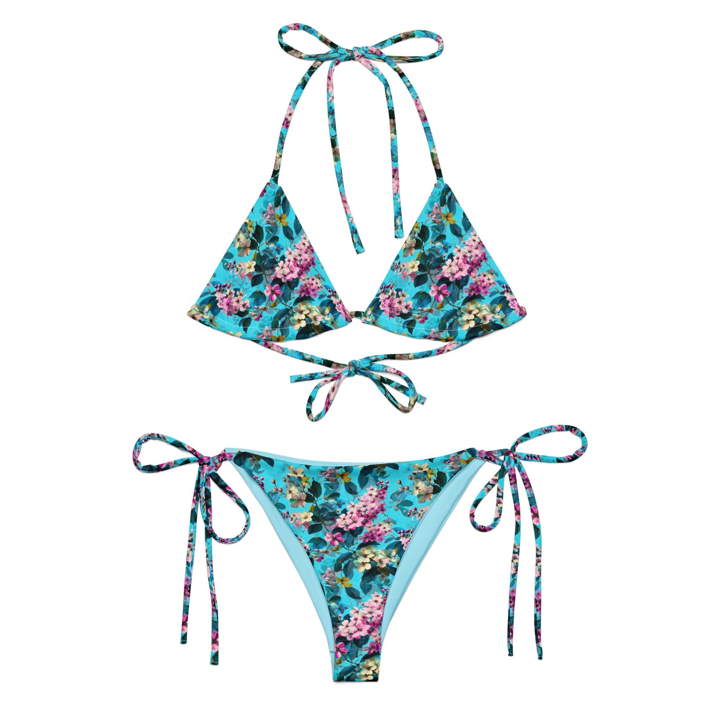 Blue Royale String Bikini Set