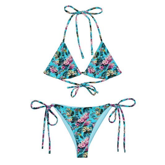 Blue Royale String Bikini Set