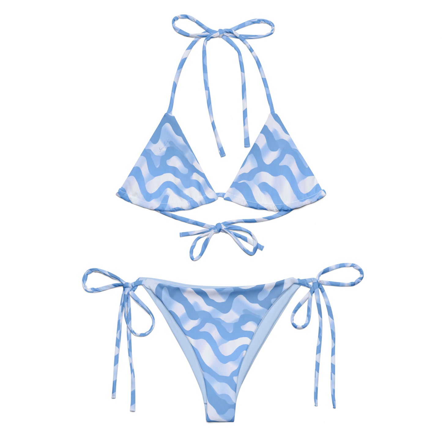 Azure Blue String Bikini Set