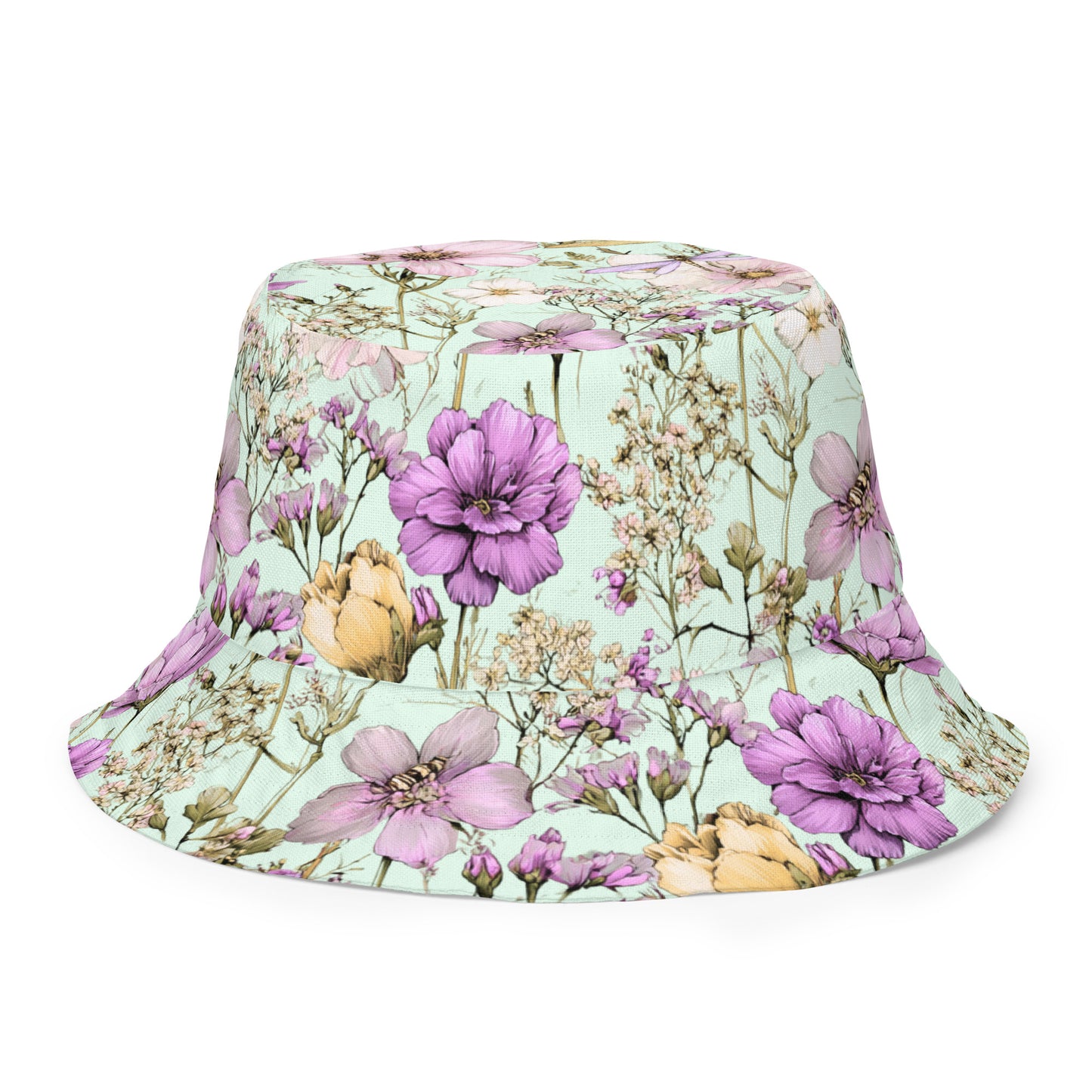 Dragonfly Mint Reversible Bucket Hat