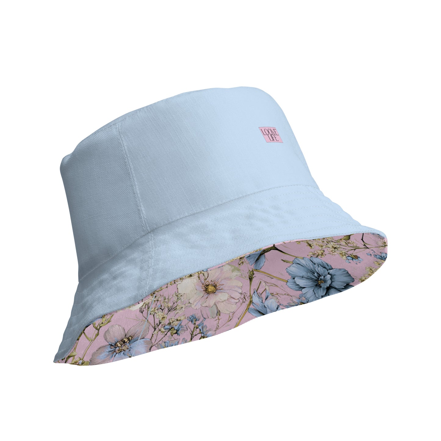 Dragonfly Blush Reversible Bucket Hat