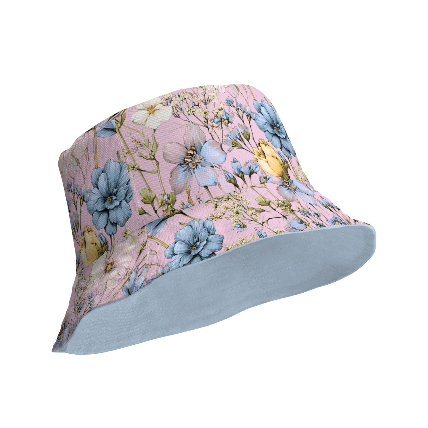 Dragonfly Blush Reversible Bucket Hat