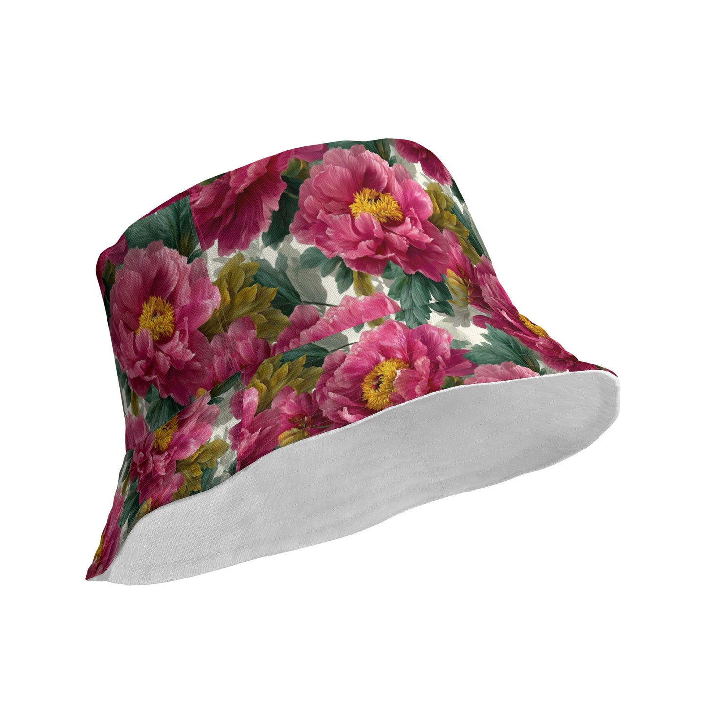 Peony Bloom Reversible Bucket Hat