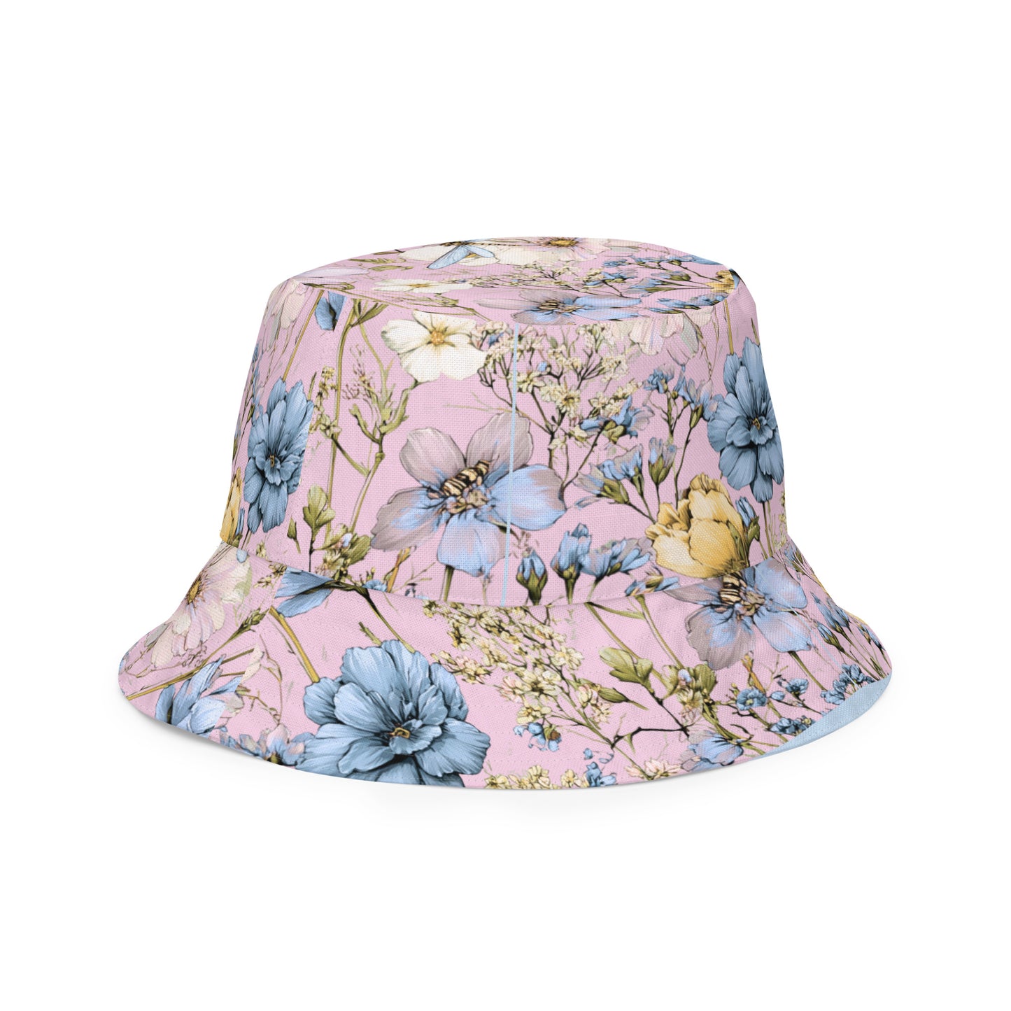 Dragonfly Blush Reversible Bucket Hat