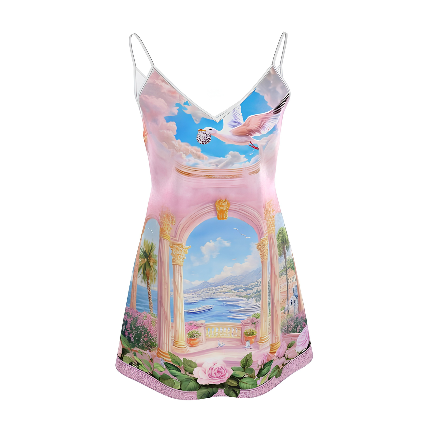 Monaco Riviera- Mini Silk  Dress