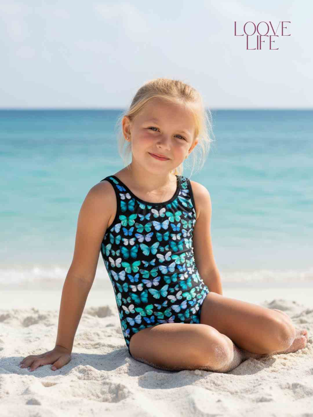Ocean Butterfly Kids Swimsuit