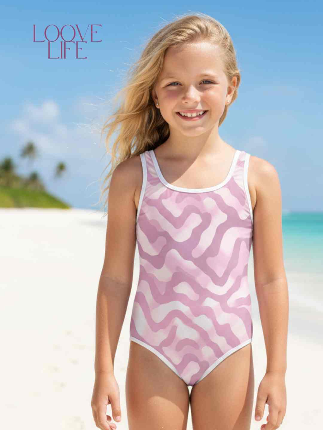 Azure Blush Kids Swimsuit