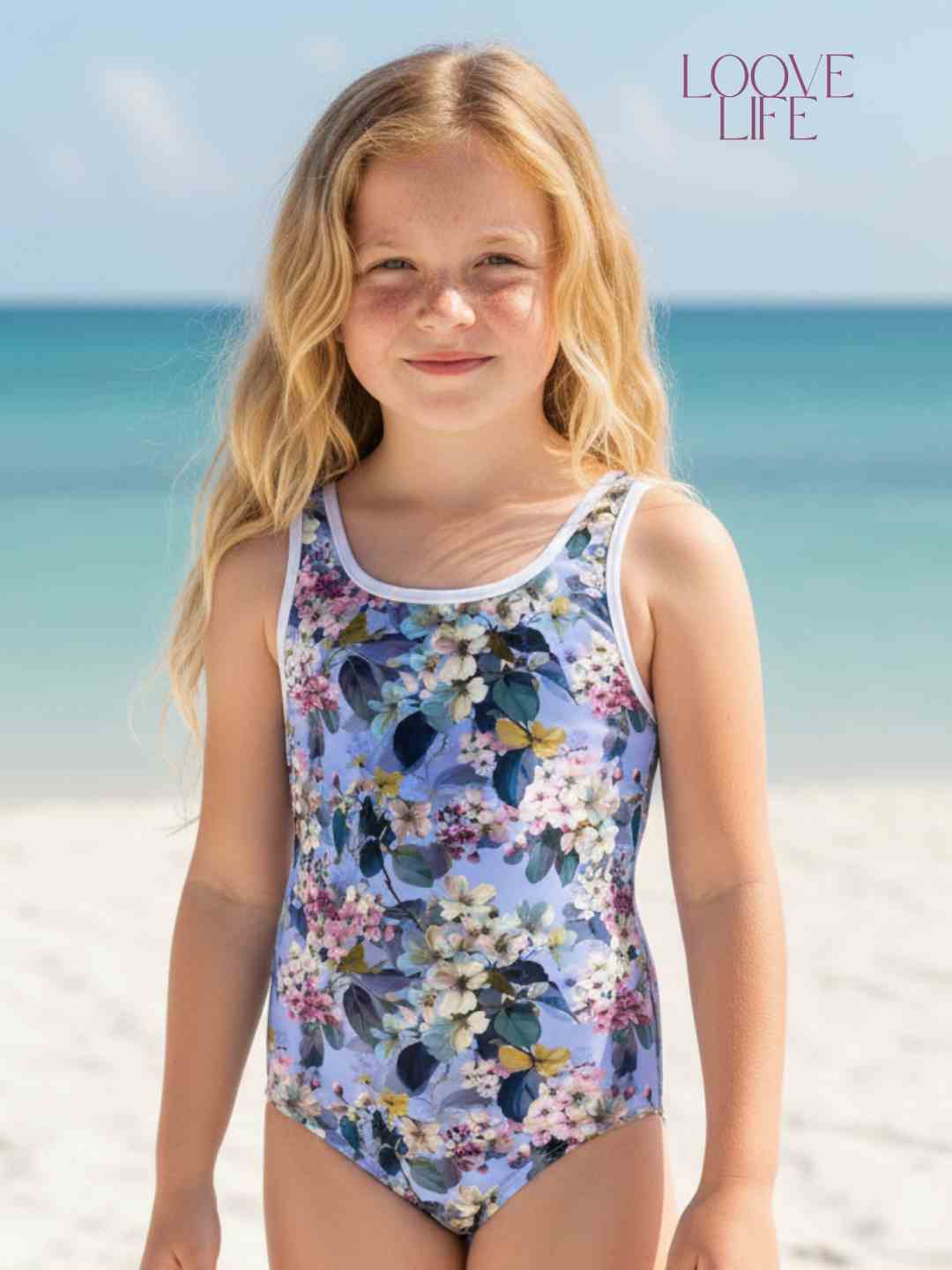 Lilac Petal Kids Swimsuit
