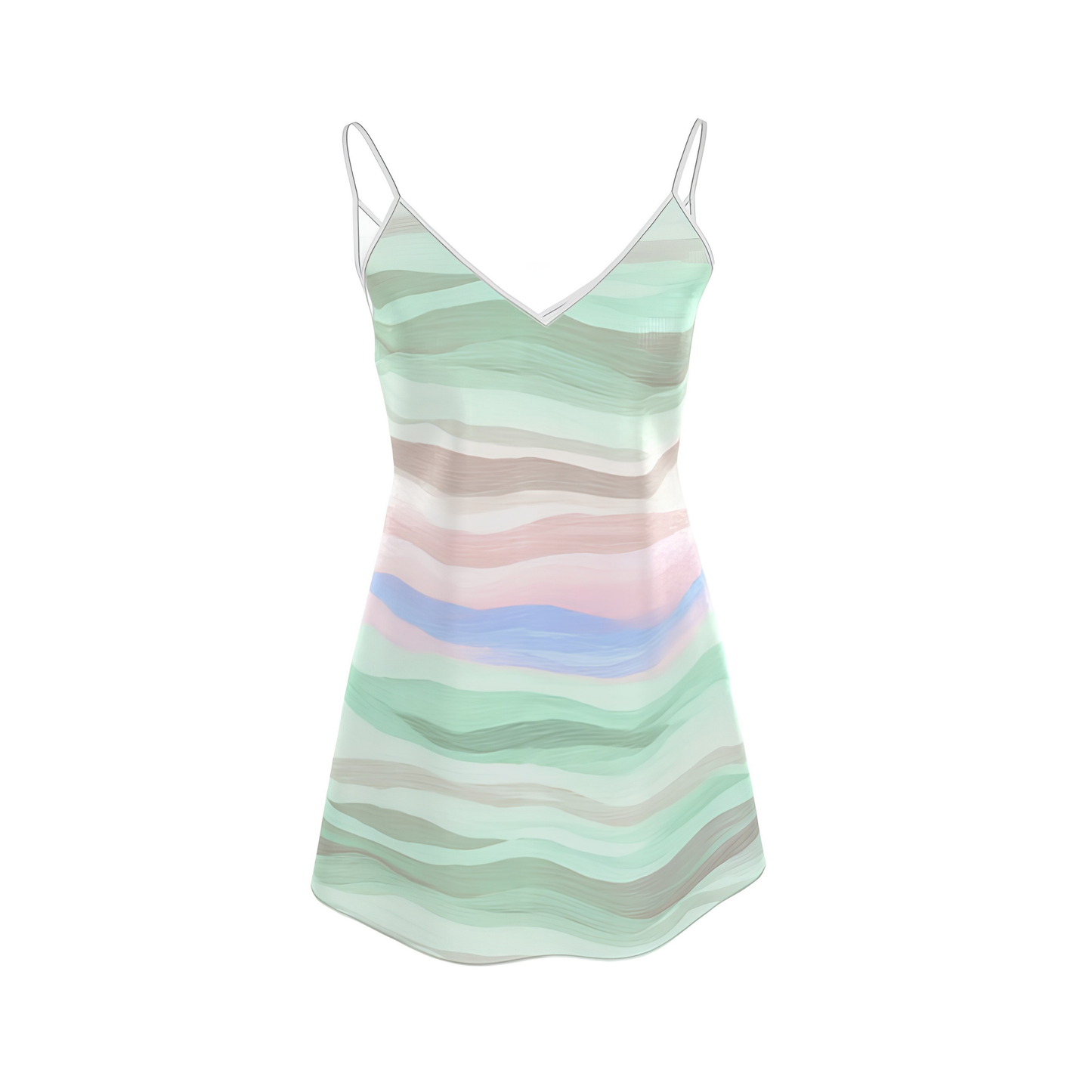 Amalfi Wave Mini Silk Dress