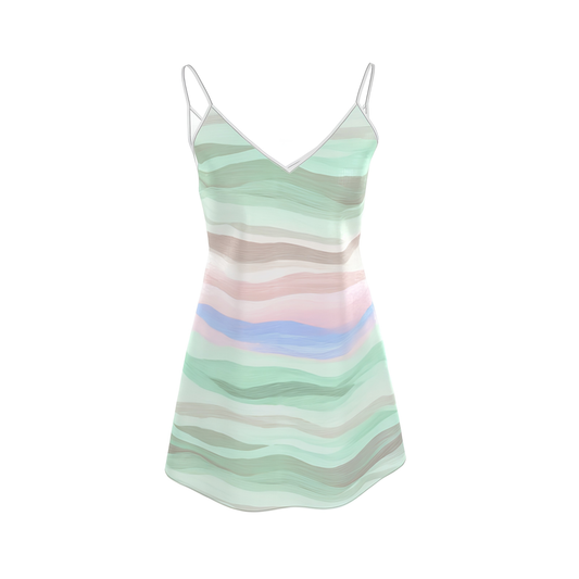 Amalfi Wave Mini Silk Dress