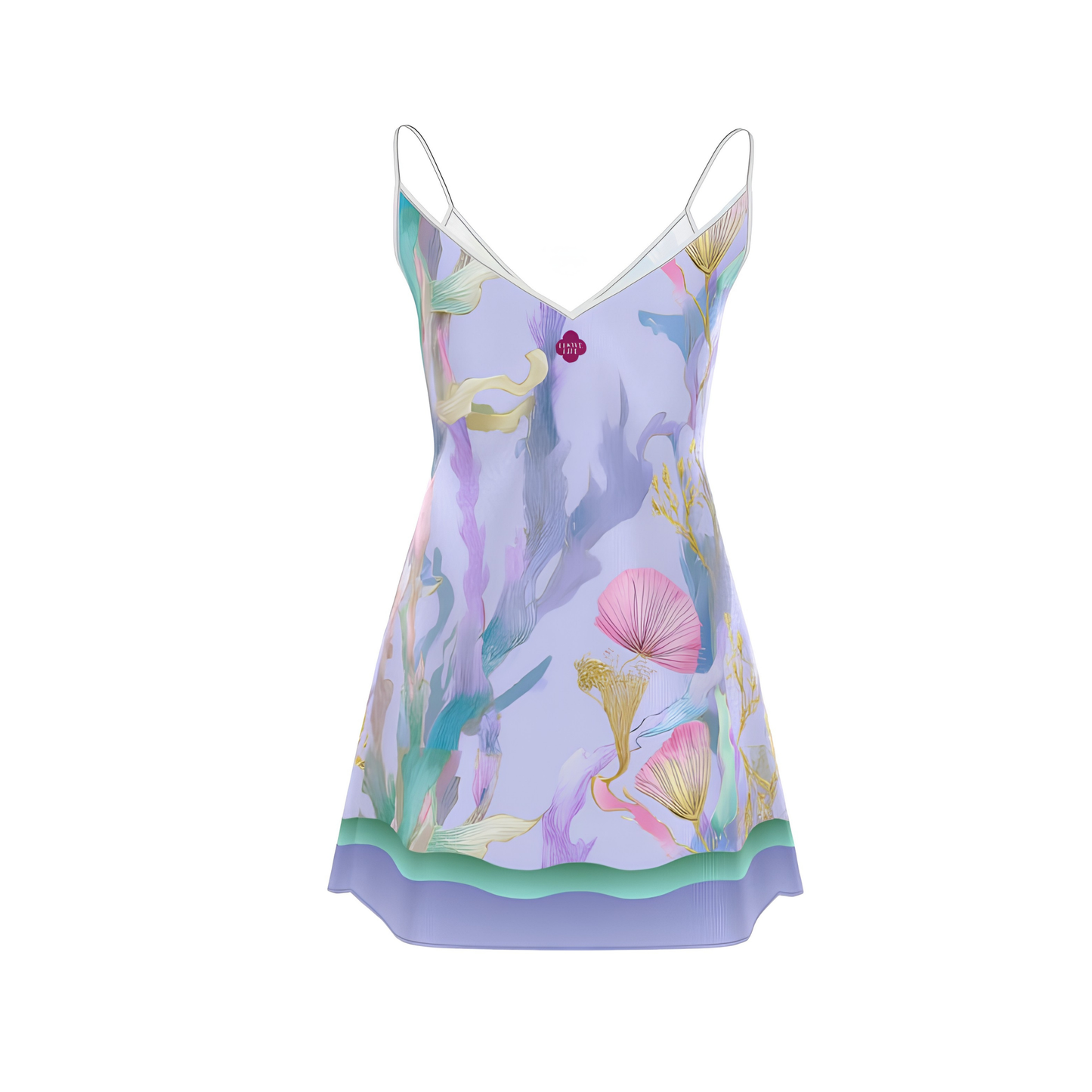 Seahorse Reverie - Mini Silk Dress