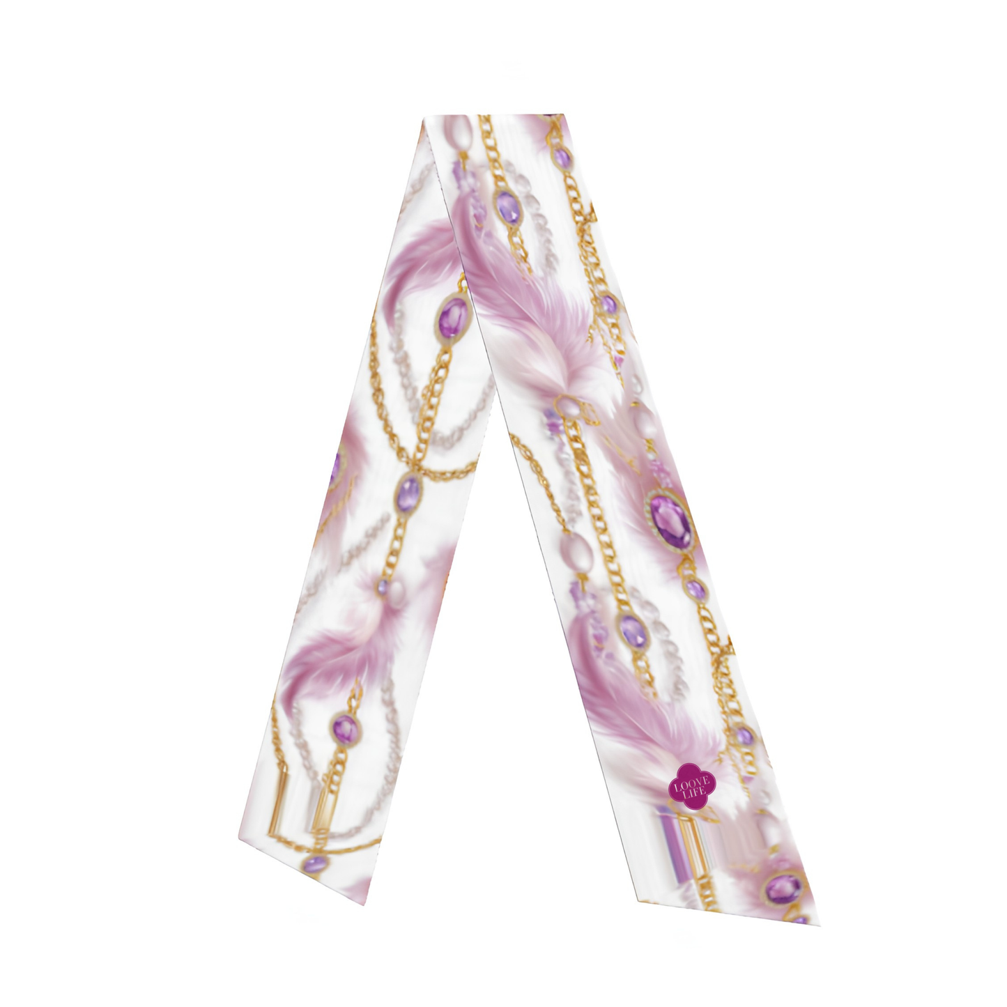 Feather & Fortune - Silk Satin Hair Scarf