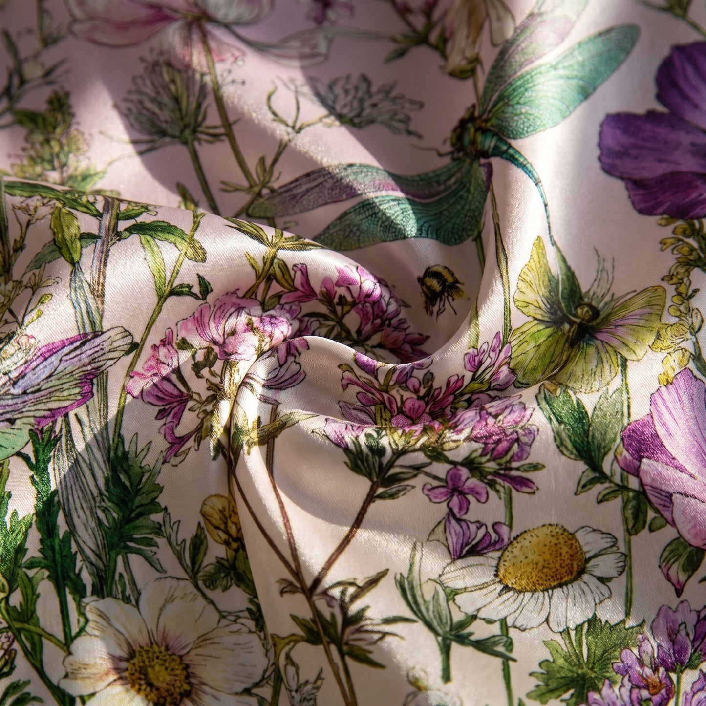 Dragonfly Garden Mini Silk Dress